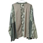 POL Anthropologie Women Sz Large Green Lace Lightweight Boho Open Front Cardigan Photo 1