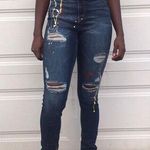 Aphrodite AP Blue By Paint Splatter Skinny Very Highwaisted Distressed Jeans
7 Photo 0