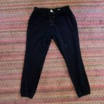 Cloud Chaser  BLACK LACE UP FRONT JOGGER SWEATPANTS Photo 0