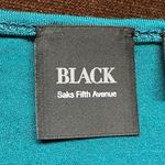 Black Sacks Fifth Avenue Teal Blue Sleeveless Tiered Satin Ruffle Blouse Sz S Photo 5