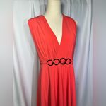 Halston Heritage  Coral Sleeveless Asymmetrical dress | 10 NWT Photo 8