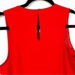 Sachin + Babi  Top Women's Medium Red Sleeveless Mesh Tank Top Tunic Photo 6