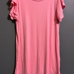 Zenana  pink flutter sleeve classic minimalist dress  Photo 0