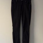 7 For All Mankind The Mid Rise Skinny Deluxe Legging Jean Black Made in USA zip Photo 13