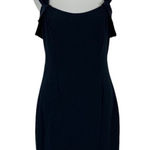 Halston Heritage  Dress 6 Navy Fitted Sleeveless Career Cocktail Formal Photo 0