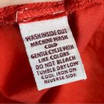 JM Collection  Red Orange Beaded V Neck Blouse Top Photo 5