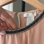 Design History Rose Colored Top with Rhinestone Neck and Keyhole Photo 2