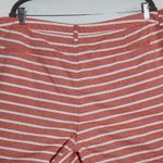 Old Navy  Orange Stripe Shorts Size 20 Preppy Orange Striped Chino Shorts Photo 3
