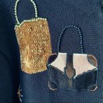 Victoria Harbour Purse Lovers Black Cardigan Sweater size XL Photo 3