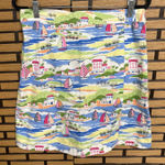 White Stag  Blue And‎ Pink Sailboat Print Skort Size Medium Photo 0