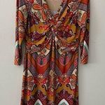 Sunny Leigh Y2K Paisley Twist Front Dress Retro 70s Photo 0