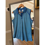 Pro Tour Polo Sleeveless Golf Shirt Blue, Large Blue Size M Photo 1