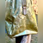 Michael Kors Metallic Gold Signature Sutton Bowler style satchel handbag Photo 10