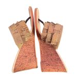 Tommy Bahama  Melita Bronze Wedge Sandals Size 9.5 Fringe Leather‎ Metallic Photo 4