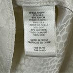 Rebecca Taylor  Top Women's 0 White Animal Silk Blend Keyhole Neck‎ Classic Work Photo 4