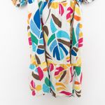 Tabitha Brown Womens Linen Dress‎ Size M Puff Sleeve Tiered Maximalist Summer Size M Photo 3