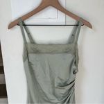 Reformation NWT Vesper Satin Maxi Dress in Salvia Green Photo 4