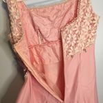 Vintage 60s early 70s Union Made Pink Lace Formal Prom Dress size XS Photo 5