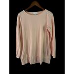 Pure Jill Everyday Relaxed Fit Long Sleeve Pockets Comfy Casual Top Peach M Pima Pink Size M Photo 1
