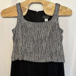 Alex Evenings  Women Size 14 Maxi Dress W/ Jacket Black Silver Sparkle Set Formal Photo 5