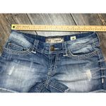 BKE  Sabrina Cutoff Denim Jean Shorts Distressed White Stitching Size 28 3"Inseam Photo 4