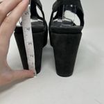 Naked Feet Bardii Platform Sandals Women's Size 8.5M Black Suede Leather Shoes Photo 8