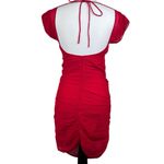 ASOS NWT  Design Red Sweetheart Bust Ruched Shirred Slim Mini Dress Size 4 Photo 6