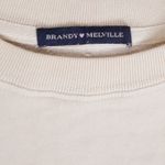 Brandy Melville  Cream Oversized Crewneck Sweatshirt Cotton Blend One Size Photo 1