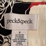 Peck & Peck  Floral Print Cropped Pants size 8 inseam 24” waist 30” elastic Photo 10