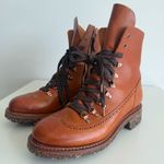 The Office Of Angela Scott Mr. Bernard Boots 40 EU | 10 US Brown Leather Combat Photo 4