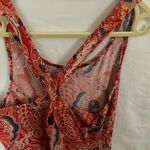 Banana Republic : Orange Paisley Print Red Dress- M Photo 5