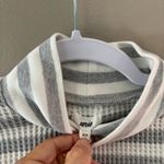 Aerie  Gray and White Striped Turtleneck Photo 1
