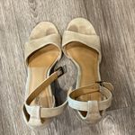Anthropologie Soludos espadrille woven raffia heel one strap sandals beige tan neutral suede 8 Photo 11
