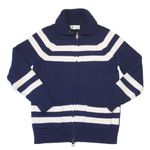 J.Crew NWT  Sweater Jacket with Lobster Detail in Raw Indigo Natural Cardigan XS Photo 5