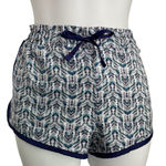 Victoria's Secret Victoria Secrets Geometric Tribal Striped Pajama Shorts Blue S/P Photo 0