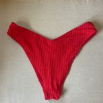Abercrombie Coral Towel Cheeky High Waisted Bikini Bottoms Red Size M Photo 1