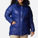 Columbia NWT Peak to Park II Hooded Faux-Fur-Trim Jacket, Blue Plus Size 1X $240 Photo 0