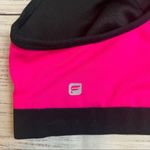 Fabletics  Emmy Zipper Sports Bra ll. Neon Pink and Black. Size Large. Photo 5