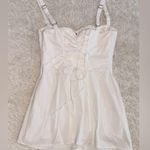 House Of CB NWOT  Carlotta White Cotton Corset Mini Dress sz L Photo 4
