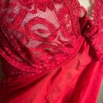 Seductive Wear by Cinema Etoile Red Sheer Lace Halter Babydoll Lingerie‎ Large Photo 1