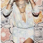 For Love & Lemons ole pastel print mosaic top and skirt set Photo 0