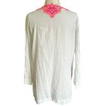 Lilly Pulitzer White & Pink Embroidered Amelia Island Tunic Women Medium | 67-4 Photo 1
