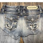 Rock Revival  Womens 27 Arda Skinny Jeans Distressed Ripped Thick Stitch Thrashed Photo 11