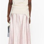 Vince raw edge light pink shiny slip skirt Photo 2