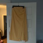 ZARA Yellow / orange  linen skirt Photo 4