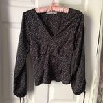 Abercrombie & Fitch Abercrombie fitted blouse polka dots size small Y2K Photo 0