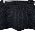 Marine layer  Quilted A-Line Skirt Zip Pockets Cotton Mini Dark Gray Small Photo 0