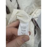 Madewell  Shift Dress Women 4 Cream Red Embroidered Suncoast V Neck Boho‎ Tassle Photo 5