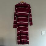 Eloquii  Essentials Striped Red Pink Sweater Midi Dress Stretch Comfy Winter Photo 1