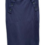 Carmen Marc Valvo size 4 midnight blue midi body hugging skirt Photo 0